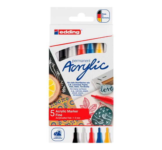edding 5300 Acrylic "Acrylmarker - Basic", 5er-Set