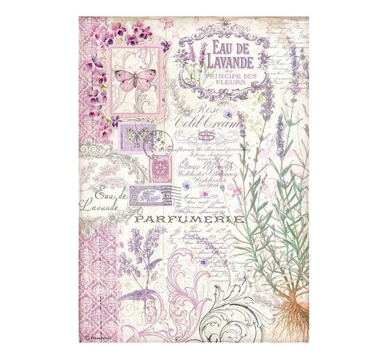 Motif straw silk "Lavender fragrance"