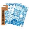 D&eacute;copatch paper "Tile mosaic blue"