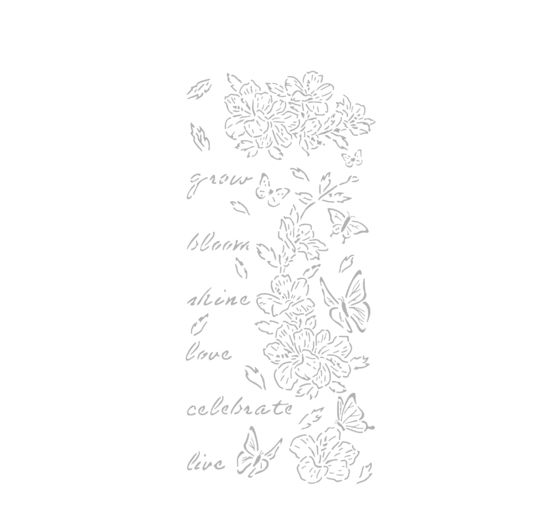 Schablone "Secret Diary - Flowers & Butterfly"