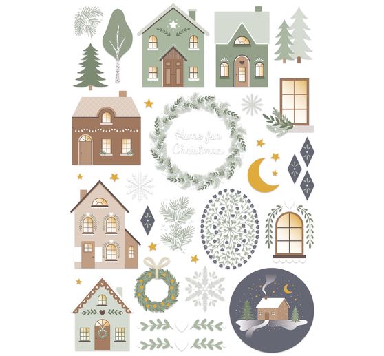 Rub On Transfer paper "Home for Christmas"