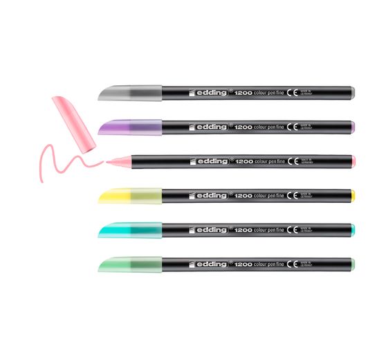 edding 1200 Colour Pen Fine Pastell, 6er-Set