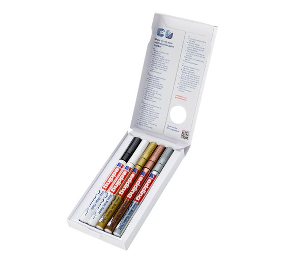 edding 751 Glanzlack-Marker Metallic, 5er-Set