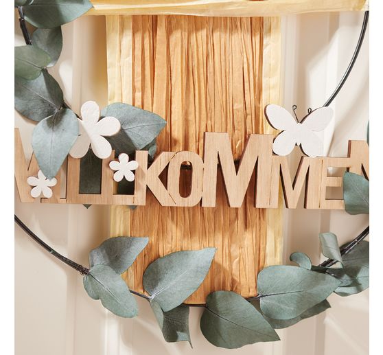 VBS Wooden hanger "Willkommen"