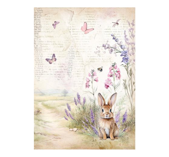 Motiv-Strohseiden Sortiment "Lavender"