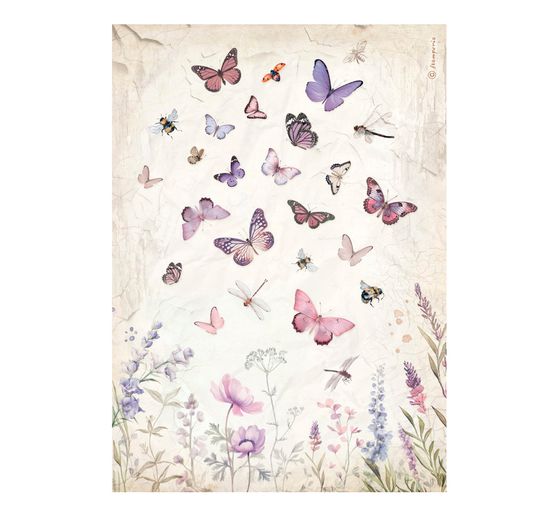 Motiv-Strohseiden Sortiment "Lavender"
