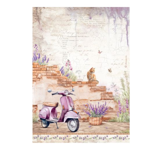 Motiv-Strohseiden Sortiment "Lavender"