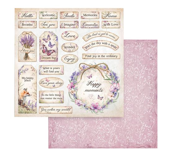 Scrapbook block "Lavender"