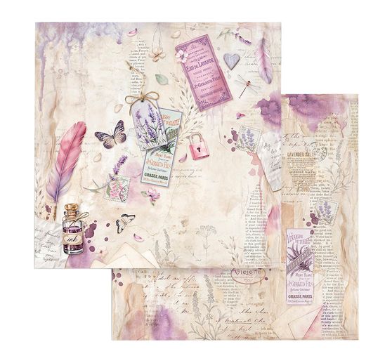 Scrapbook block "Lavender"