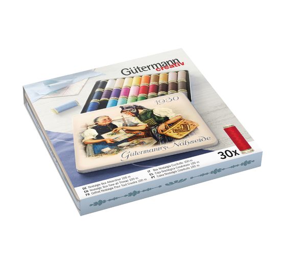 Gütermann Nostalgie-Box Allesnäher, 30 Spulen
