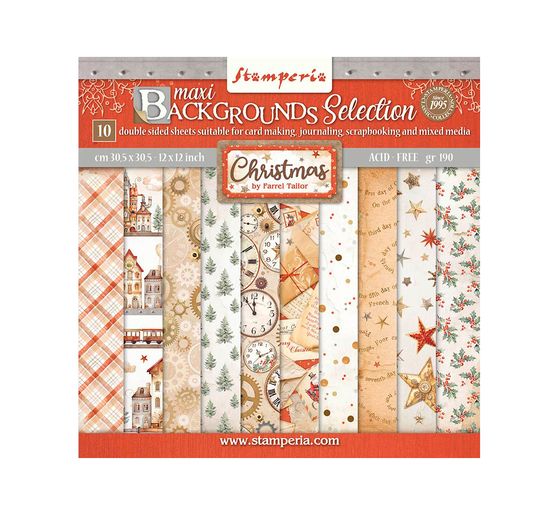 Scrapbook block "Gear up for Christmas Backgrounds"