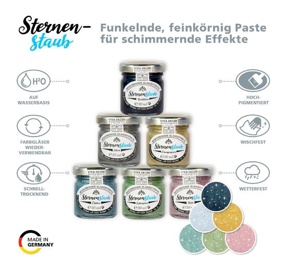 Viva Decor Sternenstaub "Bezaubernde Glanzeffekte", 6er-Set