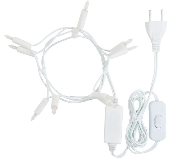 Konstsmide LED mini light chain with switch, 10 warm white diodes