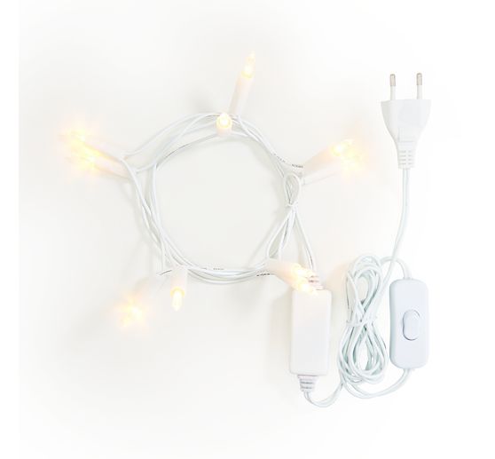 Konstsmide LED mini light chain with switch, 10 warm white diodes