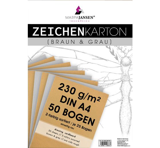 Zeichenkarton-Sortierung "Vintage & Grey Line"