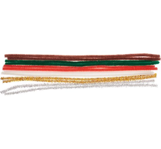 VBS Chenille wire "Christmas", 30 cm, 12 pieces