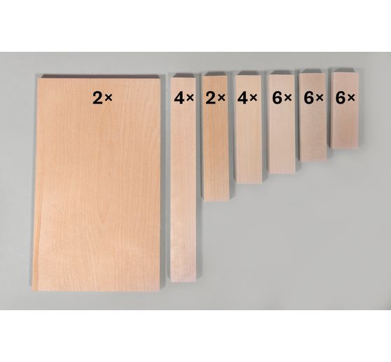 Bastelpackung Holz "Klötzchen & Platten"
