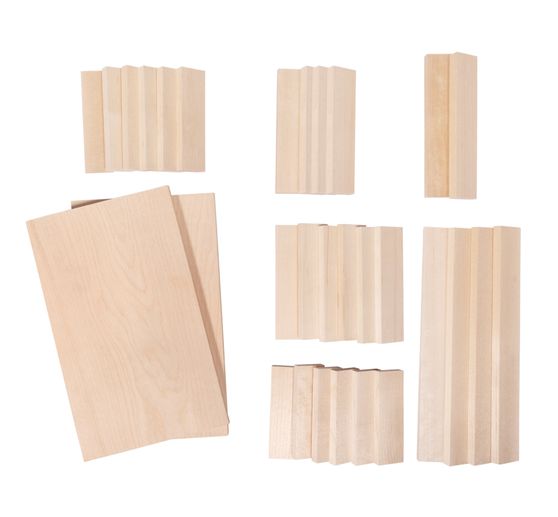 Bastelpackung Holz "Klötzchen & Platten"