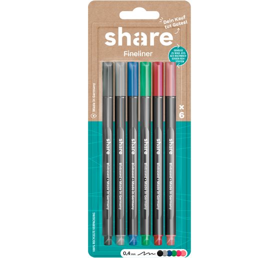 share Fineliner, 6er-Set