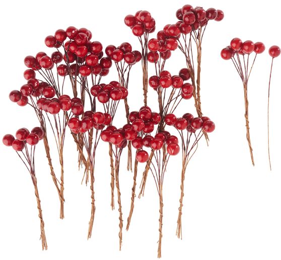 Rote Beeren Picks, glänzend