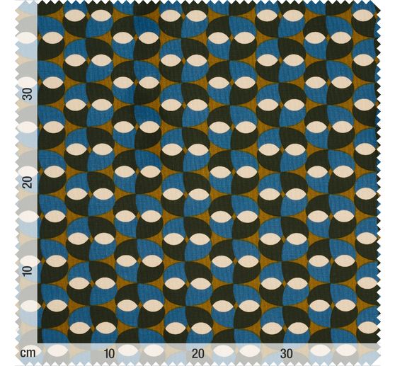 Half panama fabric "Retro Art"