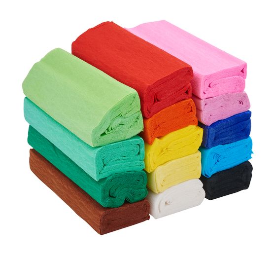 VBS Crêpe paper set, assorted colours