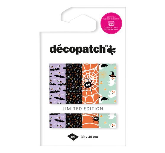 Décopatch Pocket Hot-Foil Collection "Halloween Spinnen und Fledermäuse"