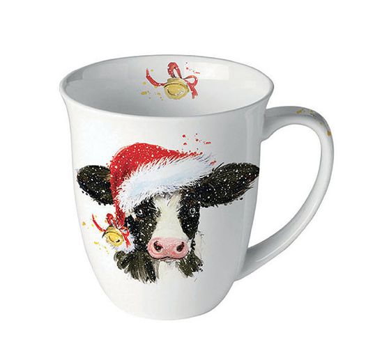 Serviette "Weihnachts-Kuh"