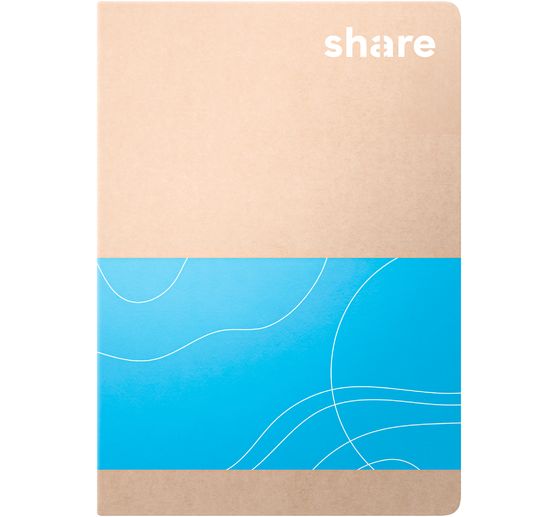 share Notizheft A6 kariert pastellblau-lavendel, 40 Blatt