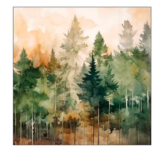 Serviette "Tannenwald Watercolor"