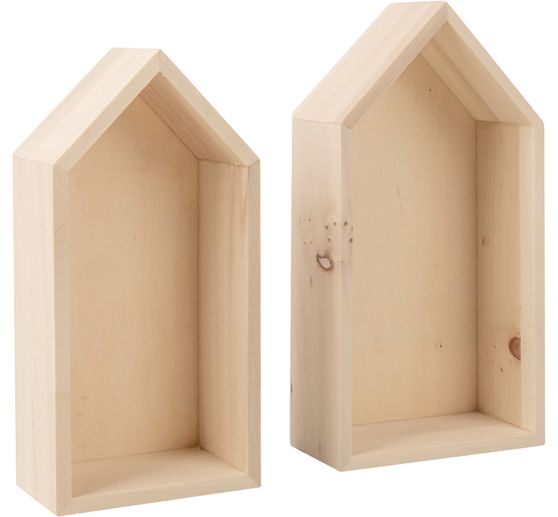 Holz-Rahmen "Häuser - Hoch", 2er-Set