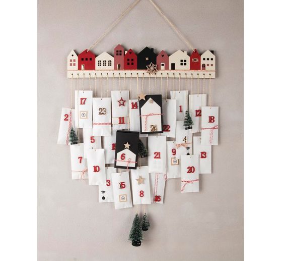 Adventskalenderboard "Häuserfronten"