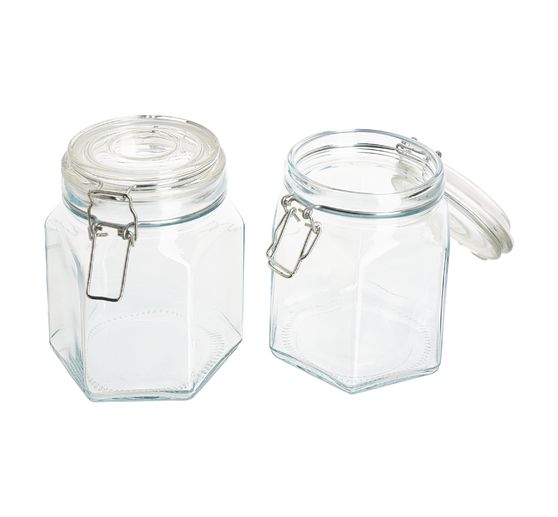 VBS Einmachglas mit Bügelverschluß, 800 ml, 2 Stück