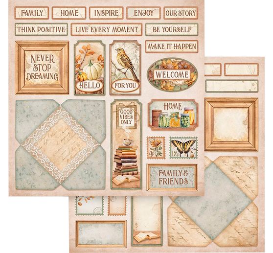 Scrapbook-Block "Golden Harmony"