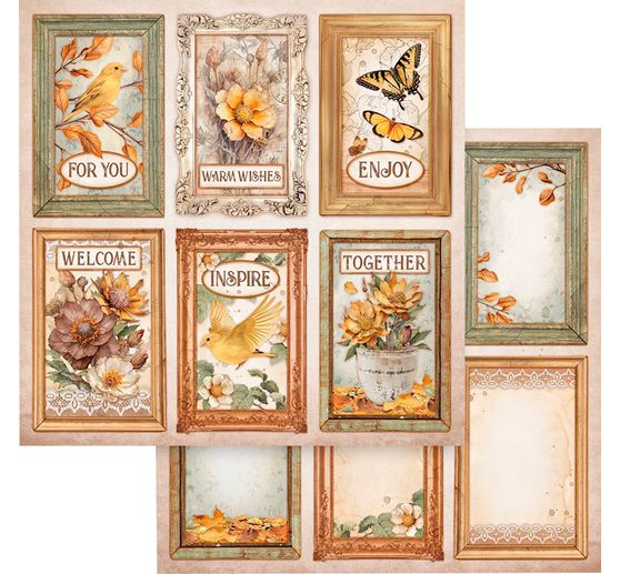Scrapbook-Block "Golden Harmony"