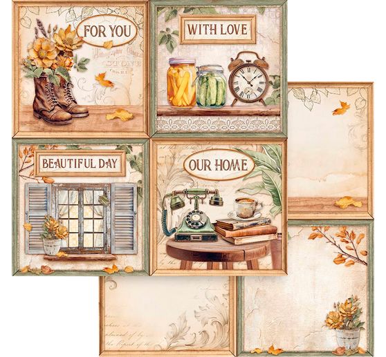 Scrapbook-Block "Golden Harmony"