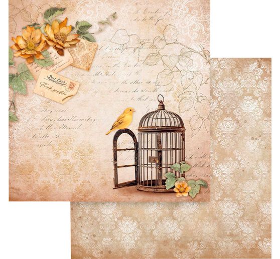 Scrapbook-Block "Golden Harmony"