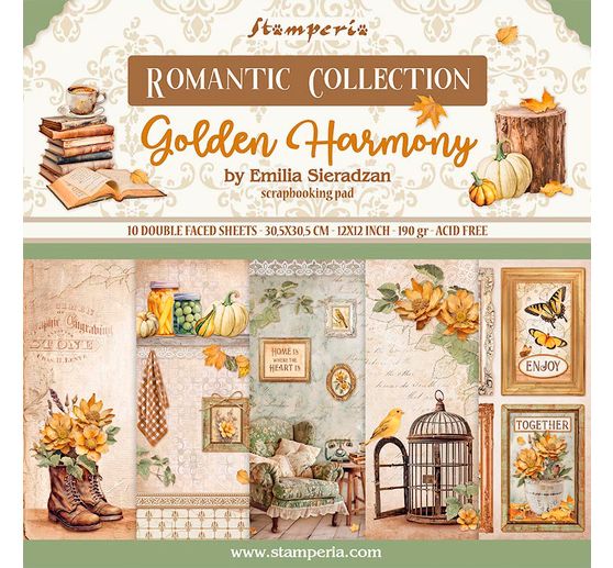 Scrapbook-Block "Golden Harmony"