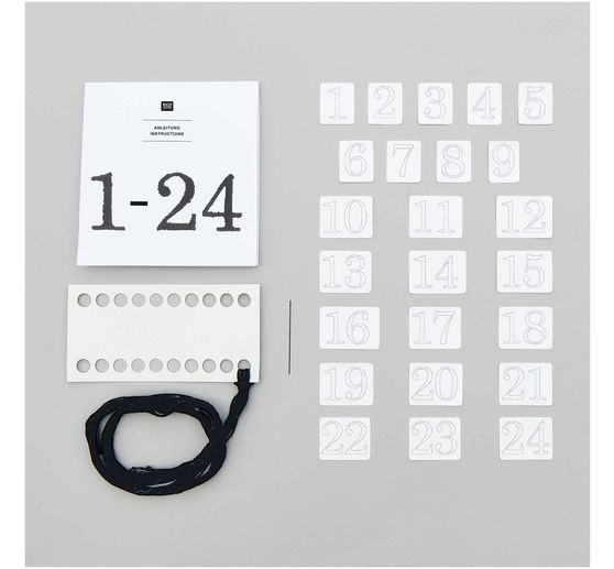 Rico Design Stick & Stitch Packung "Adventszahlen"