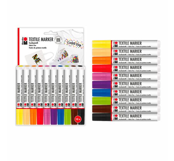 Marabu Textile Marker, 10er-Set