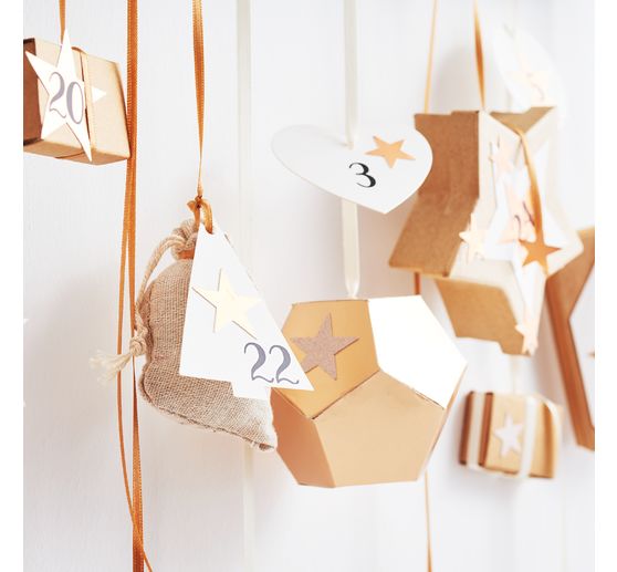 Star boxes, set of 2, Pappmachè