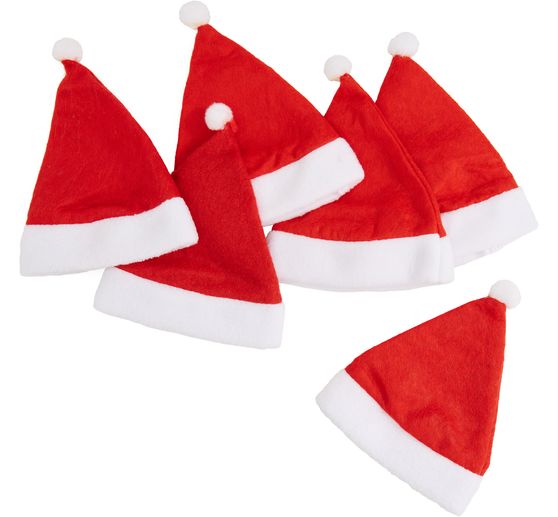 VBS Weihnachtsmützen für 8 cm Kopfdurchmesser, 6 Stück