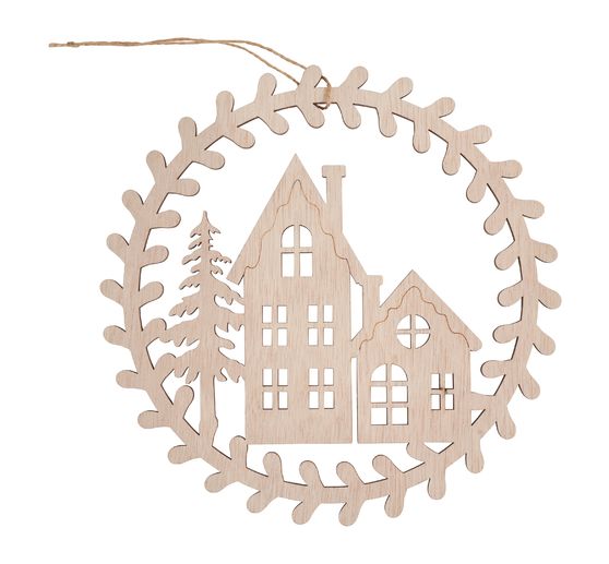 VBS Wooden wreath "Houses"