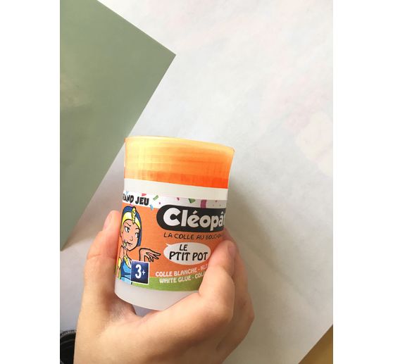 Cléopatre P'tit Pot glue with integrated spatula, 35 g