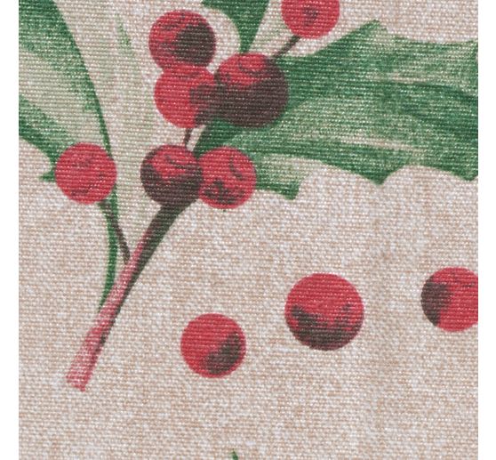 Motiv-Stoff Leinenoptik "Ilex"