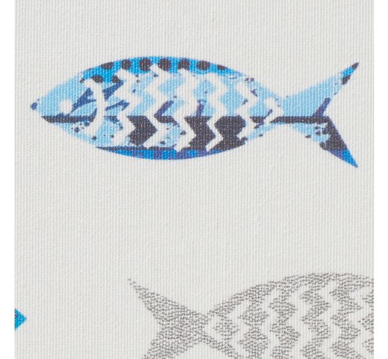 Baumwoll-Stoff "Fische", Acryl beschichtet