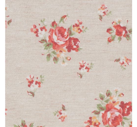 Baumwoll-Stoff "Rosen", Acryl beschichtet