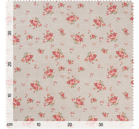 Baumwoll-Stoff "Rosen", Acryl beschichtet