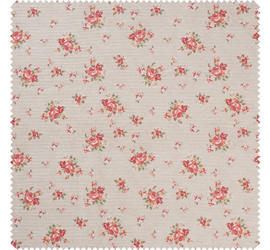 Baumwoll-Stoff "Rosen", Acryl beschichtet