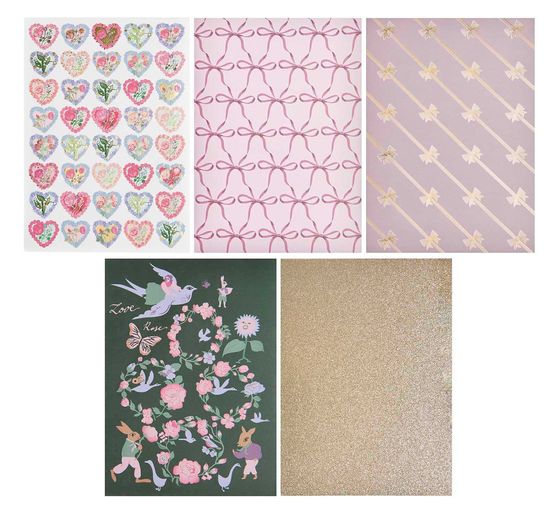 Bastelpapier-Block "La Vie En Rose"